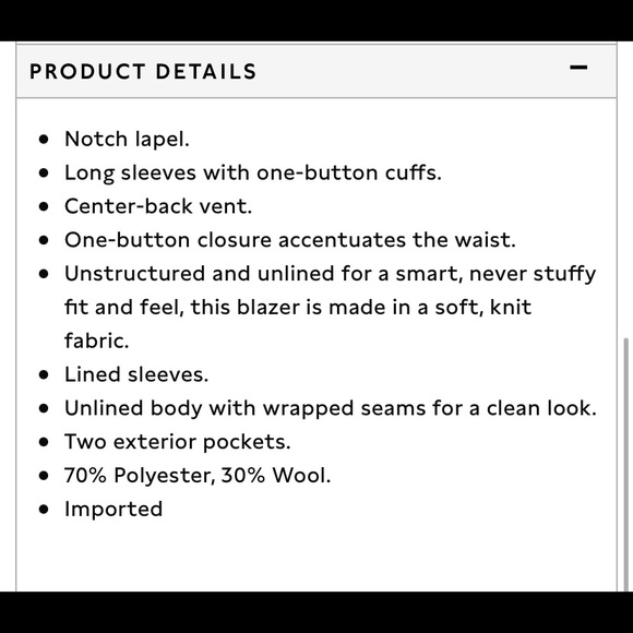 Banana Republic Wool blend blazer - Picture 10 of 10